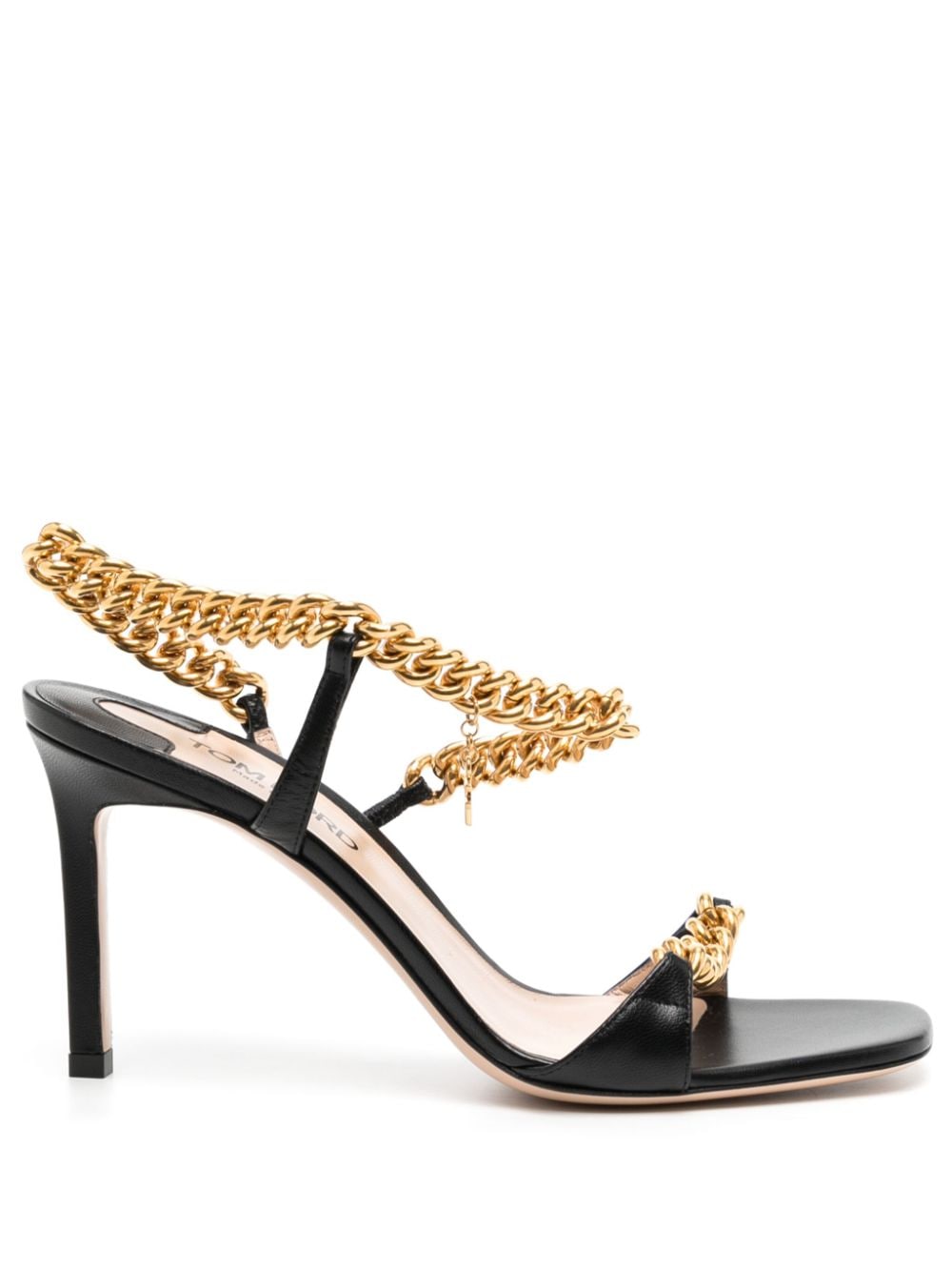 Shop Tom Ford Zenith 90mm Leather Sandals In Black