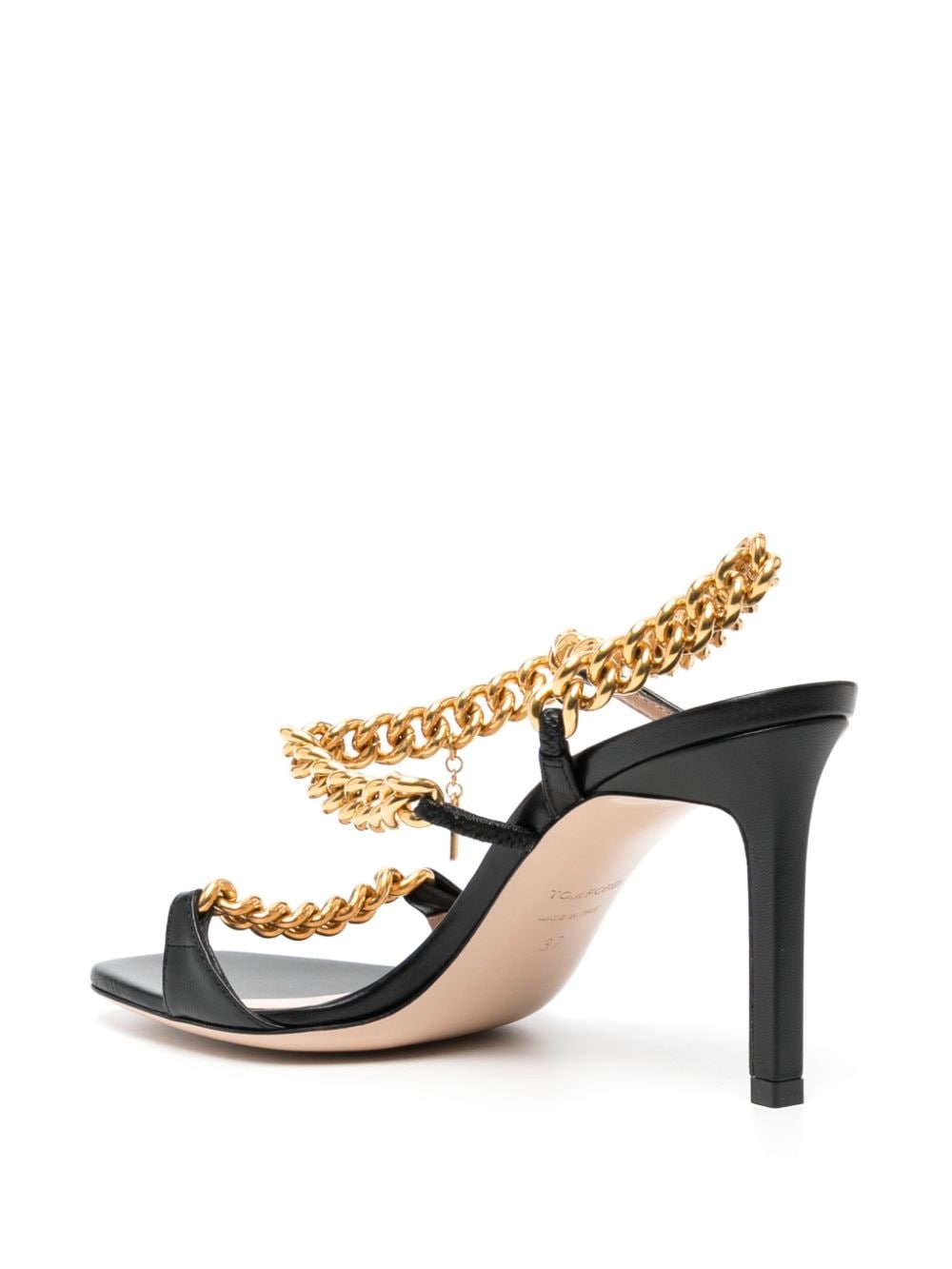 Shop Tom Ford Zenith 90mm Leather Sandals In Black