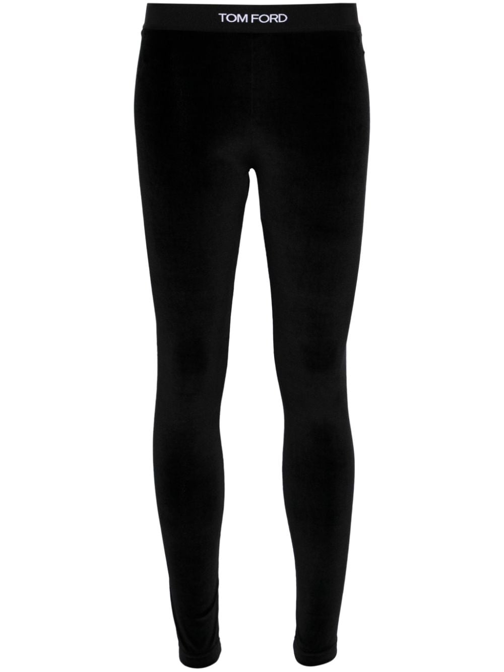 Tom Ford Logo-waist Leggings In 黑色