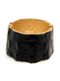 TOM FORD crocodile-effect cuff bracelet - Black