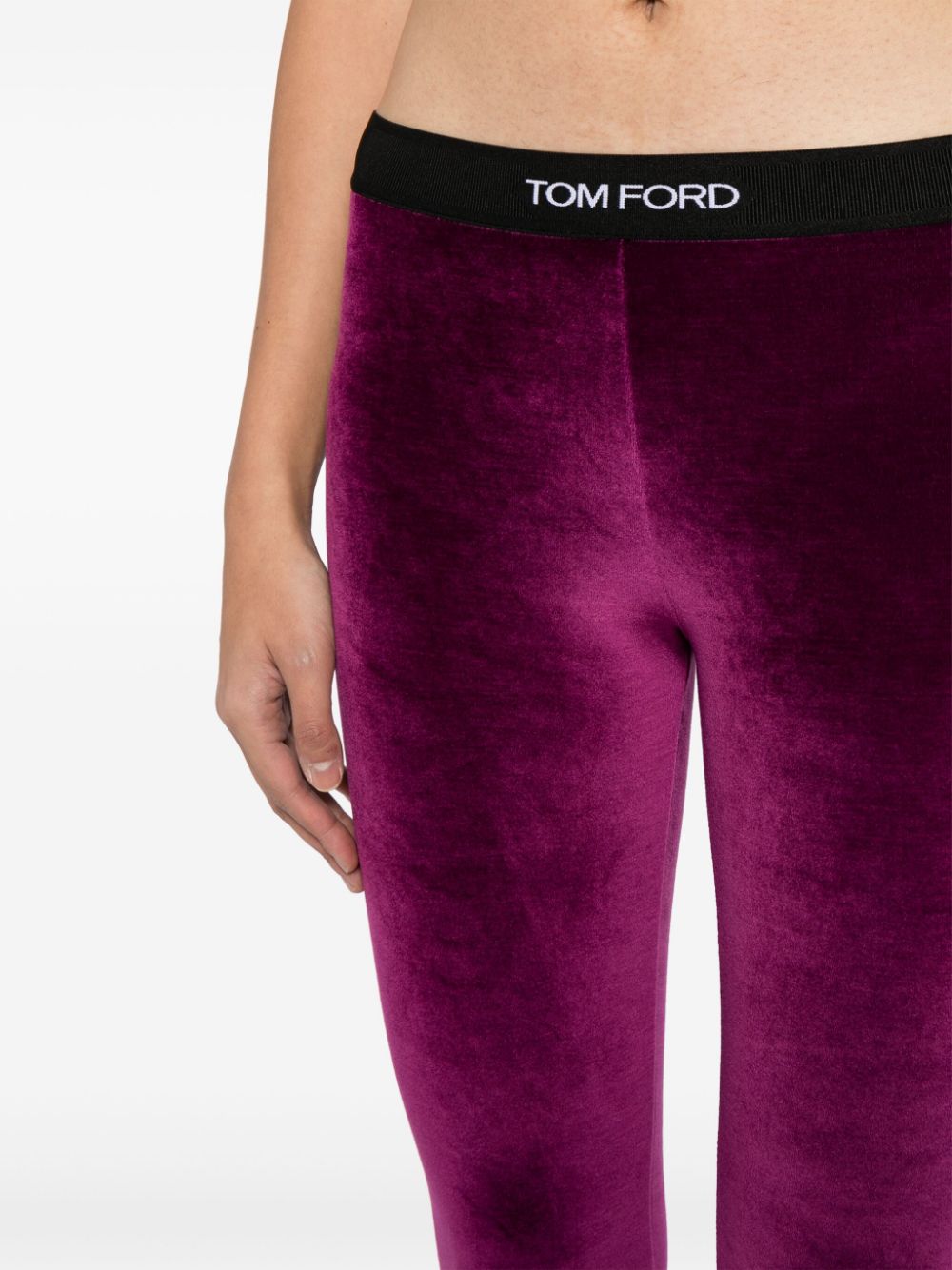 TOM FORD Legging met logoband Paars