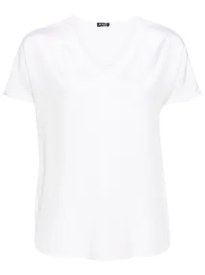 Brunello Cucinelli Silvery Trim V-neck T-shirt | White | FARFETCH