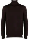 Kiton roll-neck fine-knit jumper - Brown