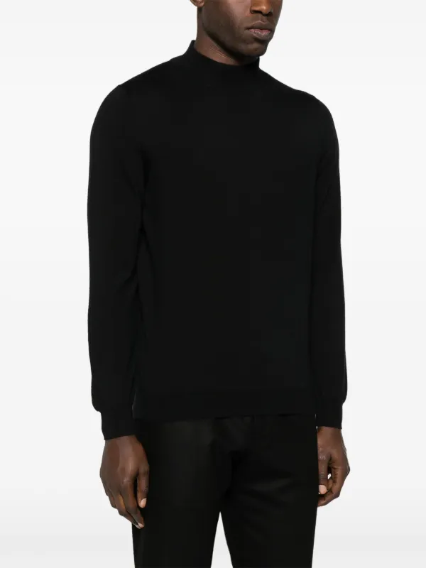 Kiton high-neck cashmere-silk Jumper Black FARFETCH IN