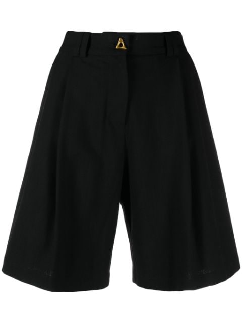 AERON shorts de vestir con botones esculpido