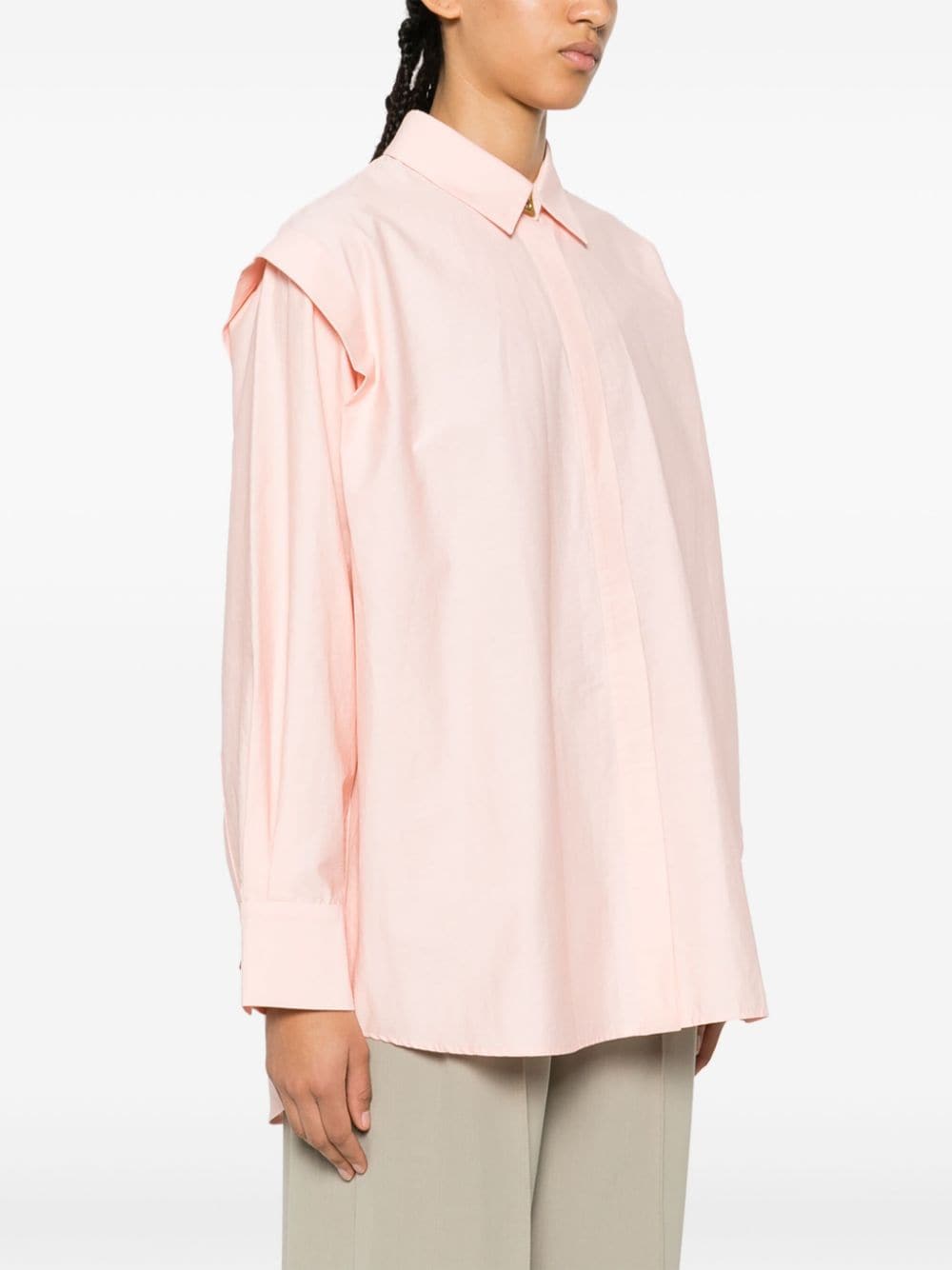 Shop Aeron Elysee Pleat-detail Shirt In Pink