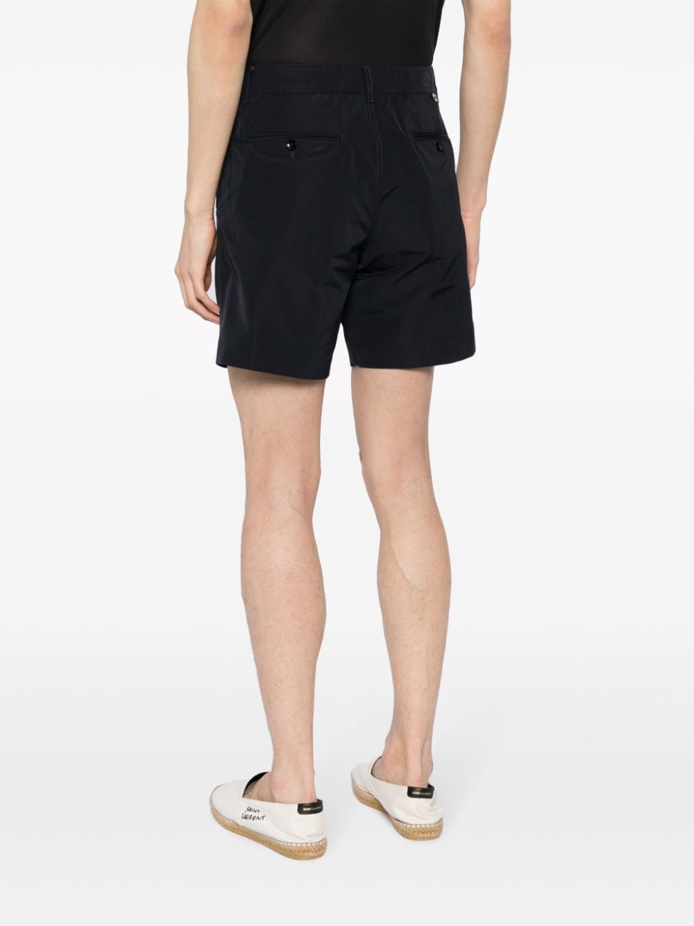 Shop Tom Ford Thigh-length Cotton Tailored Shorts In Blue