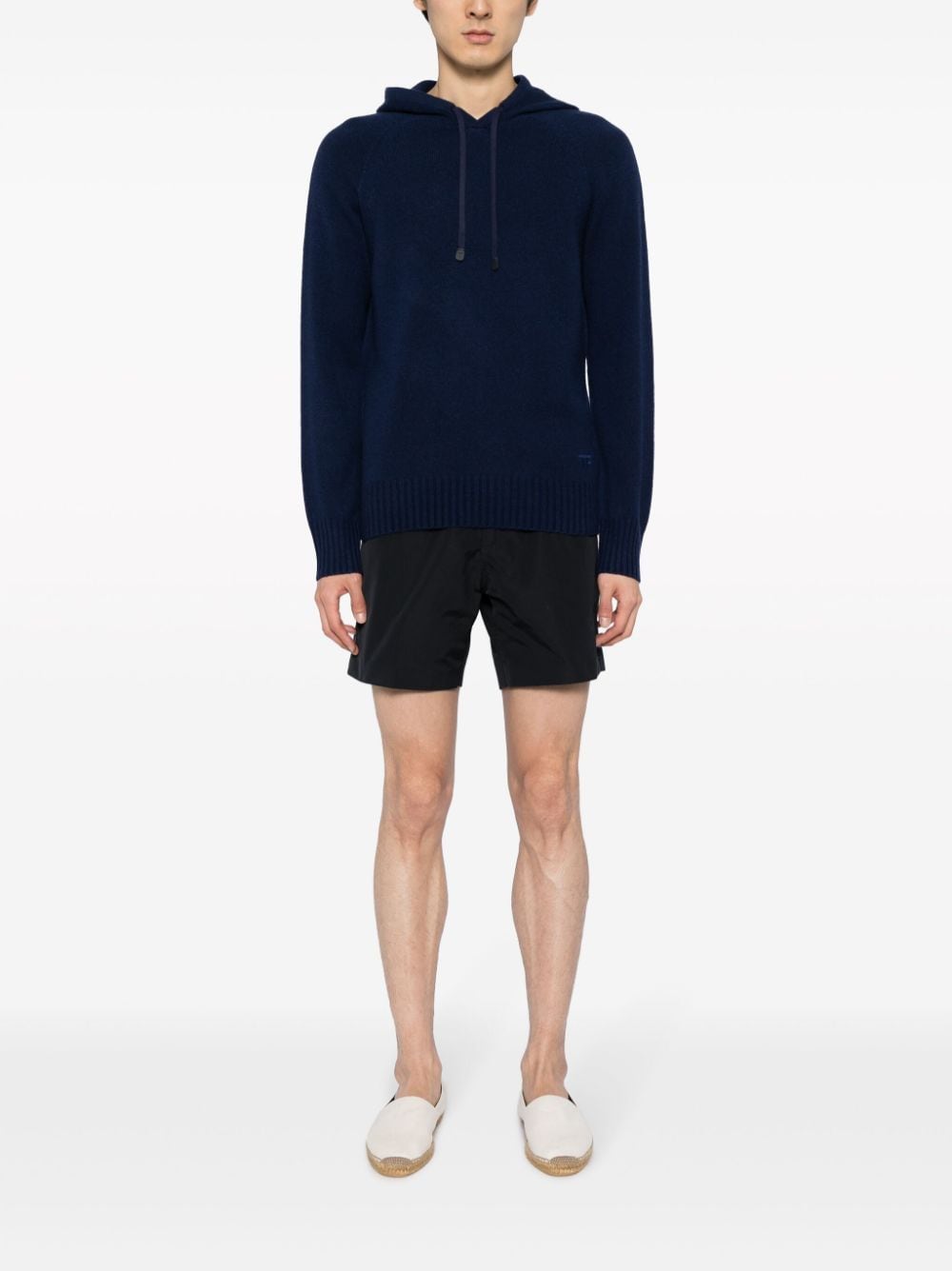 TOM FORD thigh-length cotton tailored shorts - Blauw