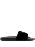 TOM FORD logo-embroidered velvet slides - Black