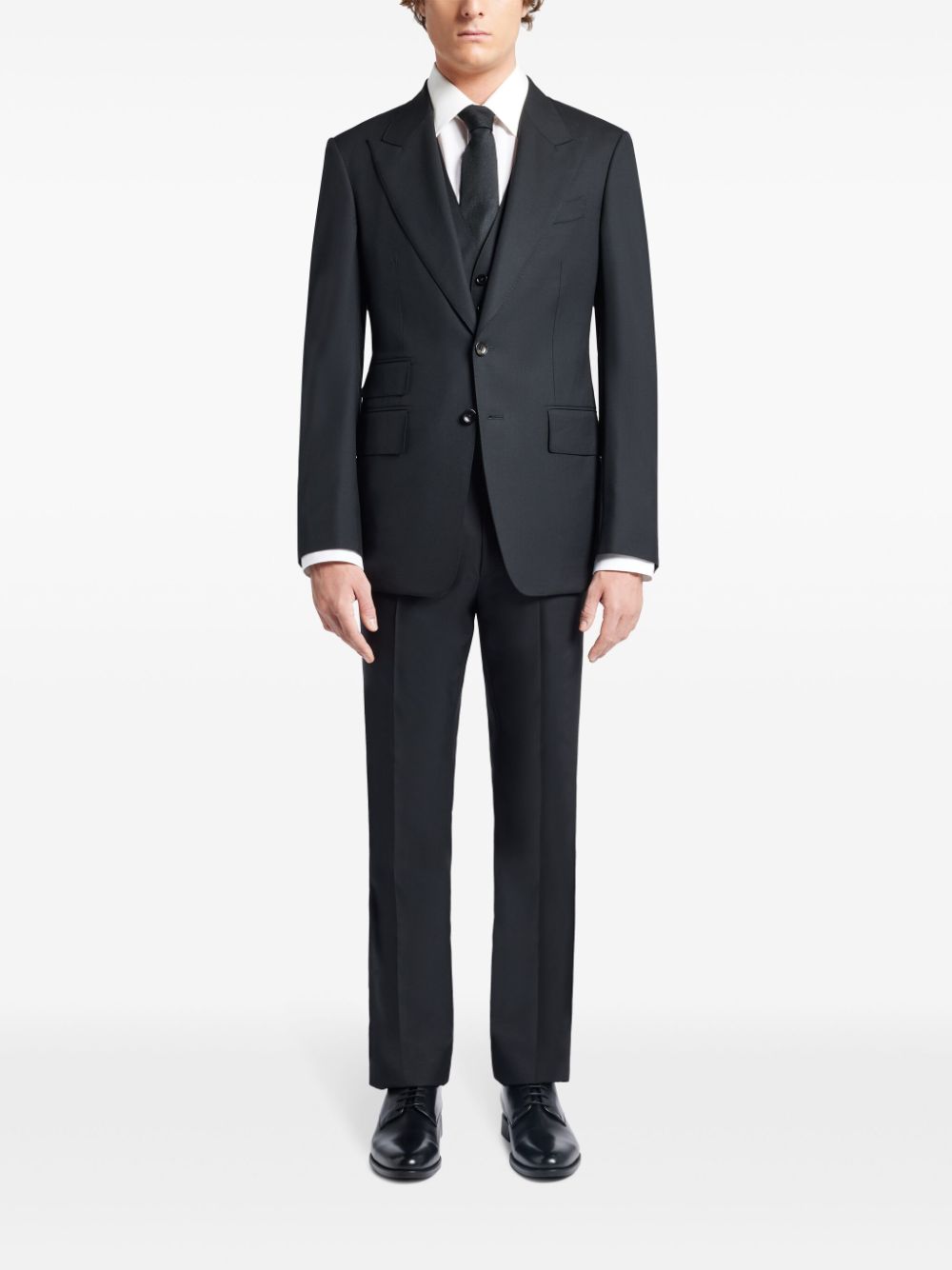 Shop Tom Ford Single-breasted Wool Suit In 黑色