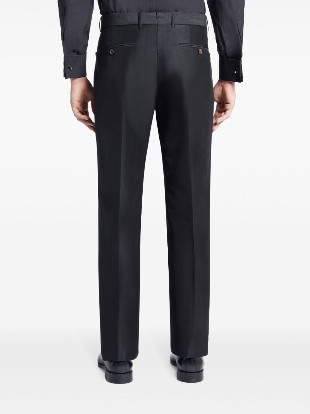 Shop Tom Ford Straight-leg Tailored Trousers In Black