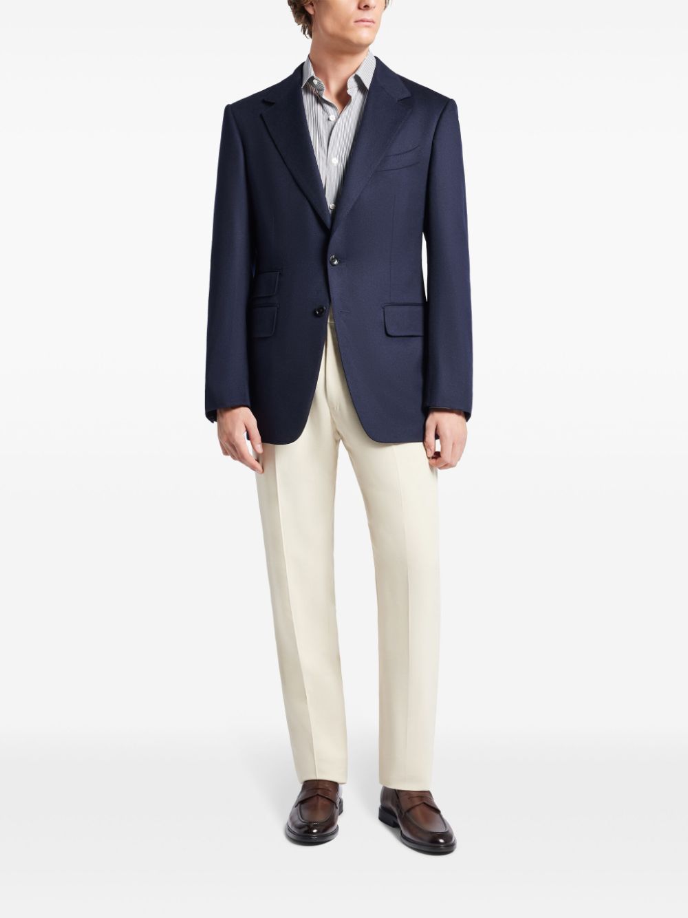 Shop Tom Ford Straight-leg Tailored Trousers In White