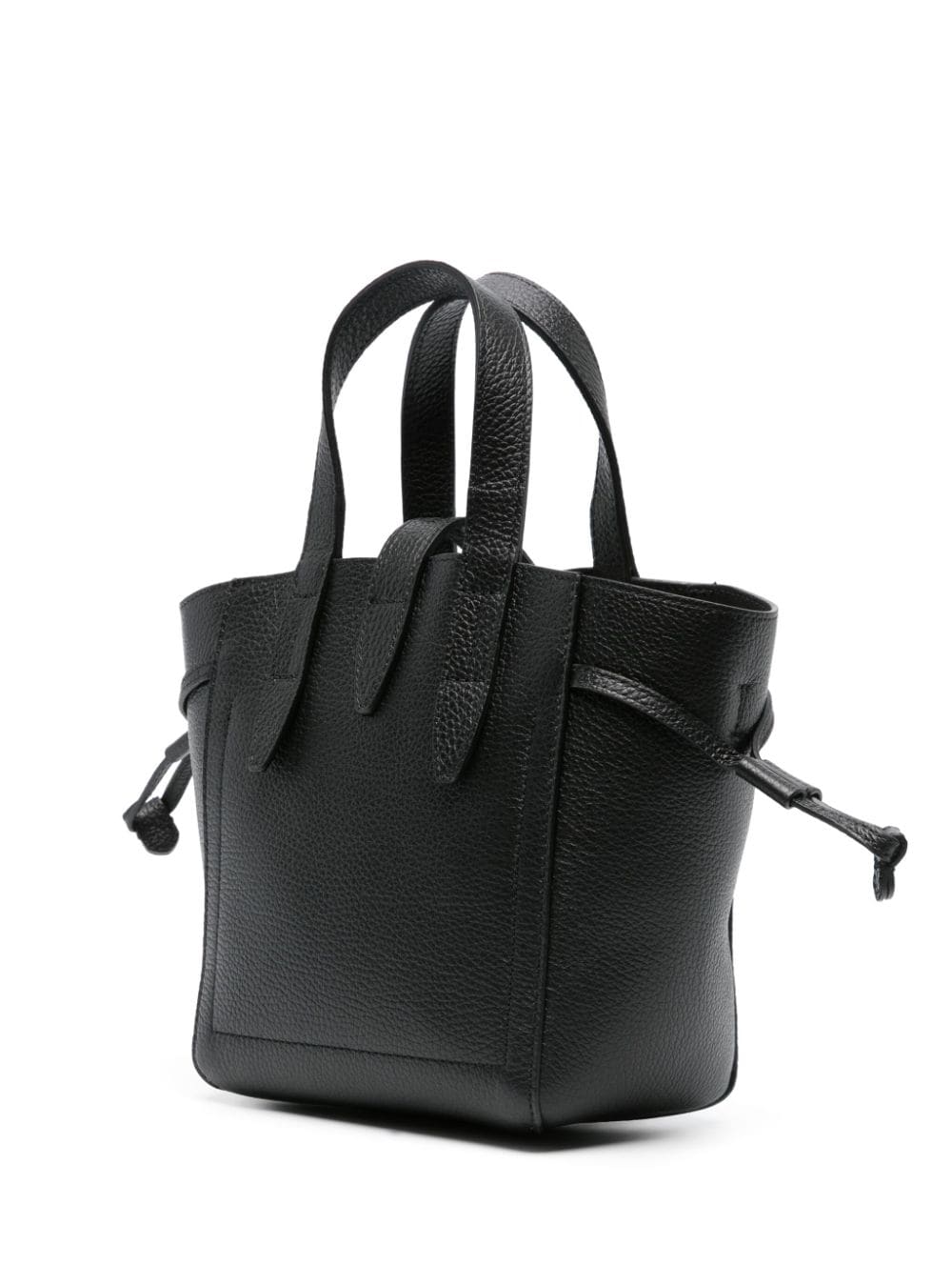Shop Furla Mini Net Leather Tote Bag In Black