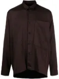 Transit patch-pocket button-up shirt - Red