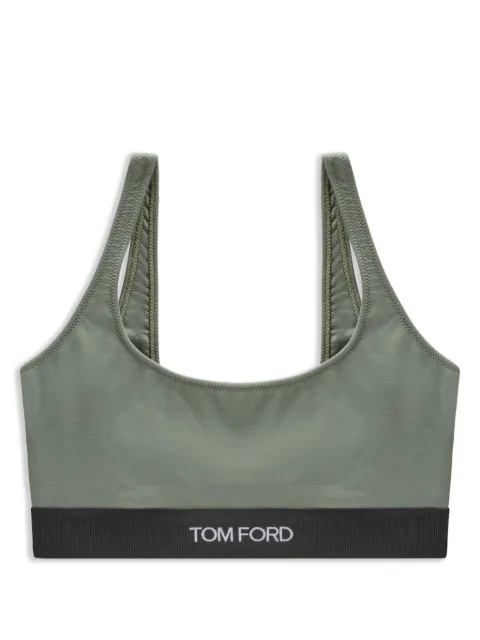 TOM FORD حمالة صدر برقبة مفتوحة حتى الصدر وطبعة شعار الماركة