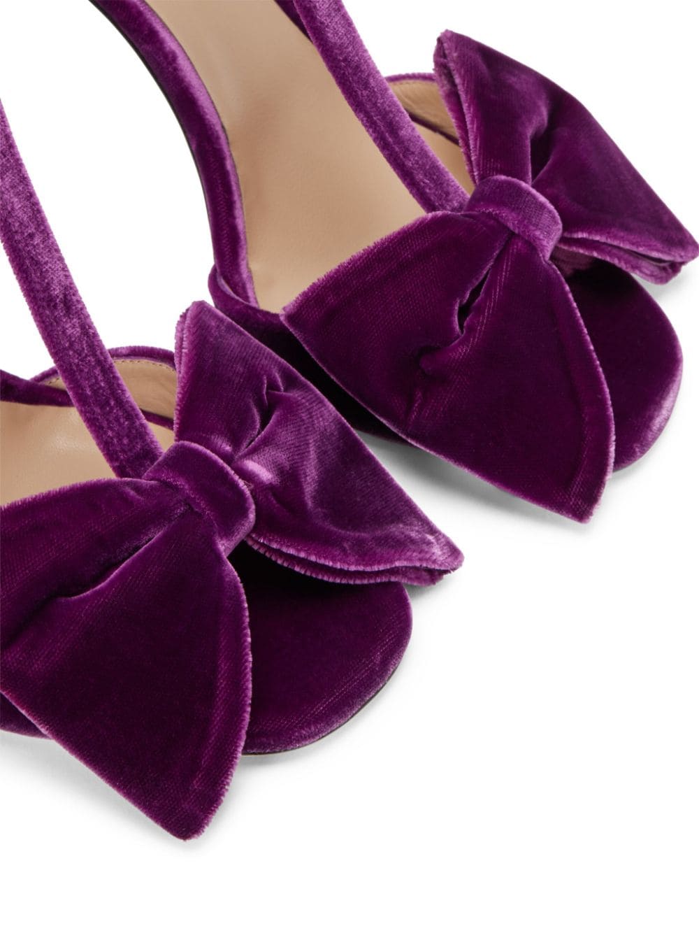 Shop Tom Ford Brigitte 105mm Velvet-finish Sandals In Purple
