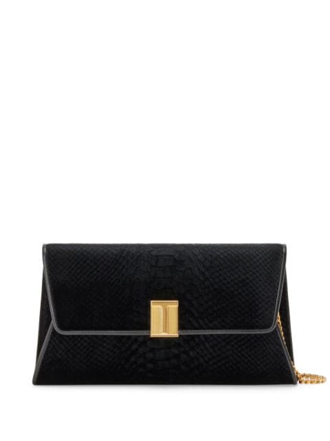 TOM FORD Nobile croc-effect leather clutch