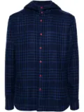 Kiton checked cashmere shirt - Blue
