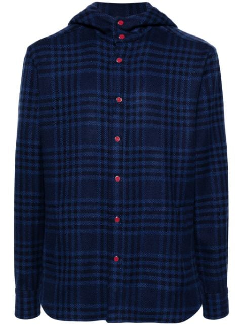 Kiton checked cashmere shirt