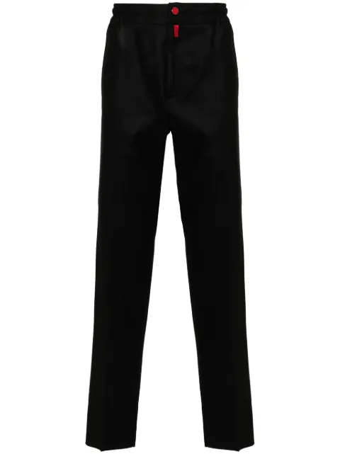 Kiton pantalones rectos con botones en contraste