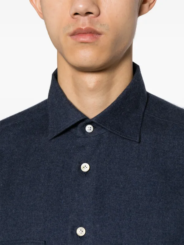 Kiton コットン シャツ | ブルー | FARFETCH JP