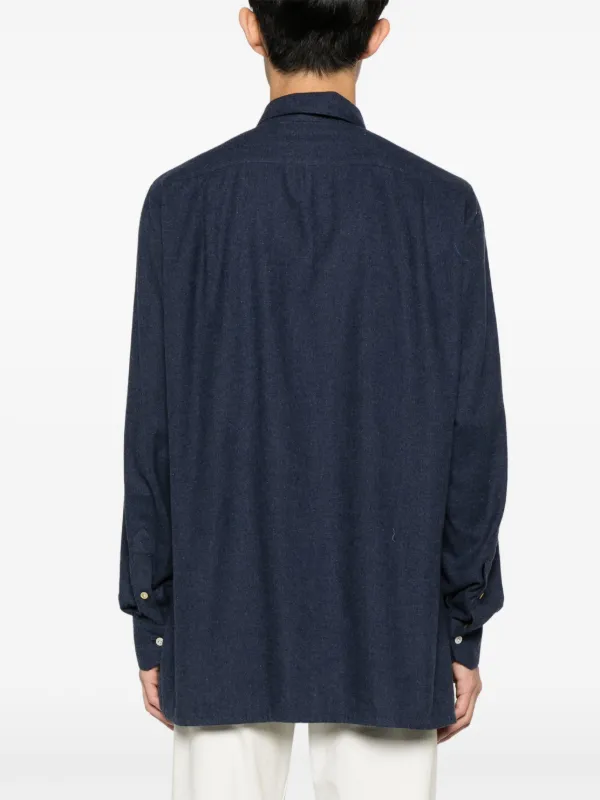 Kiton コットン シャツ | ブルー | FARFETCH JP