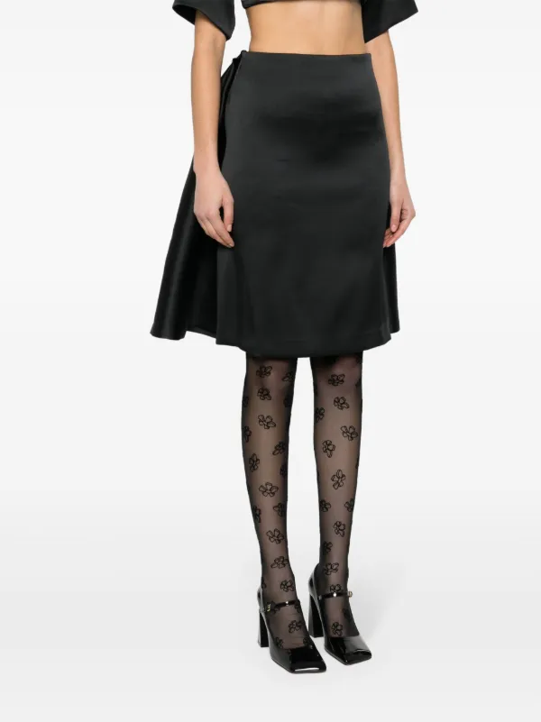ワンピース PAROSH Women Mid Skirts D731616PPOP 013 NERO Black P.A.R.O.S.H. Layered Detail Midi Skirt | Black | FARFETCH
