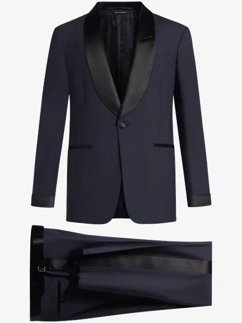 TOM FORD satin-trim suit
