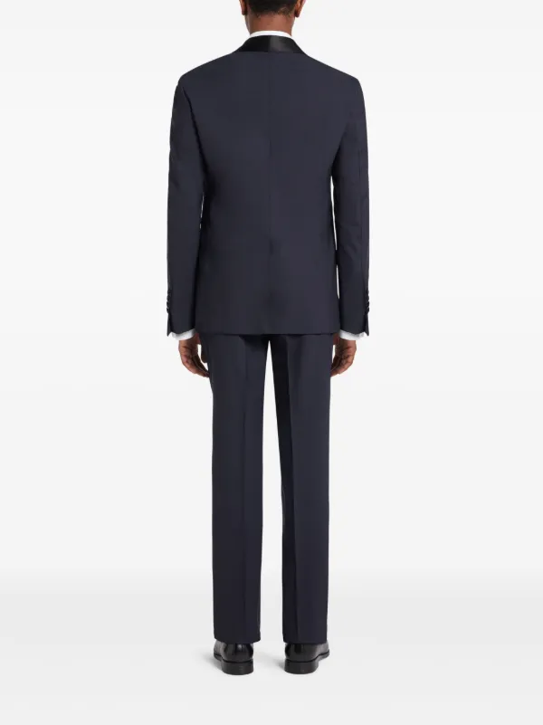 TOM FORD サテントリム スーツ | ブルー | FARFETCH JP