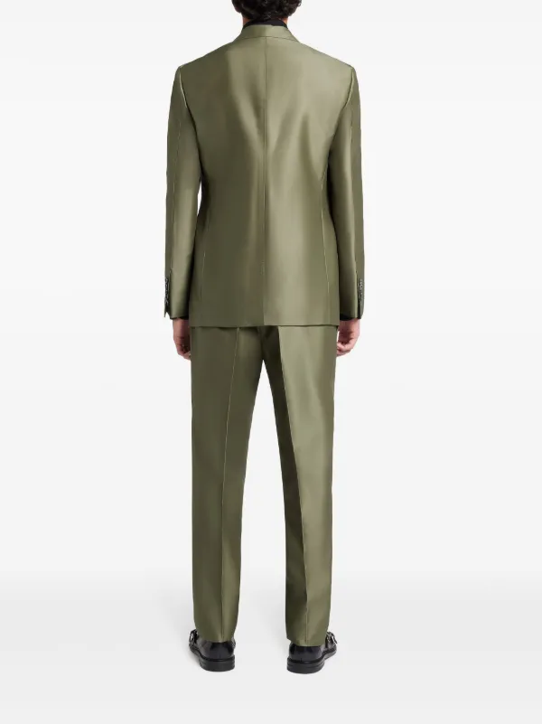 TOM FORD single-breasted straight-leg Suit | Green | FARFETCH