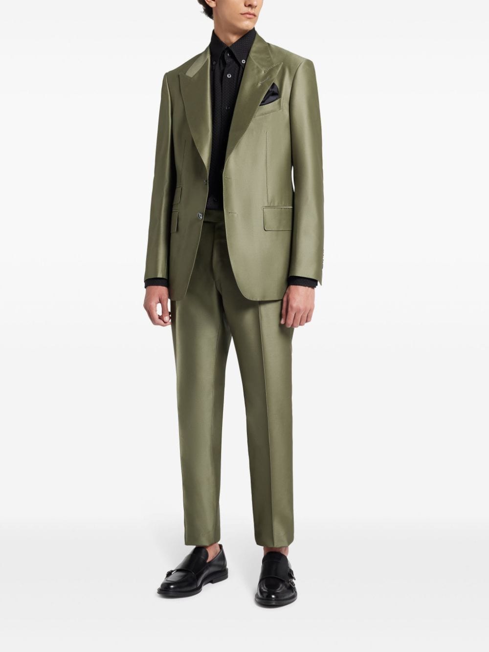Shop Tom Ford Single-breasted Straight-leg Suit In 绿色