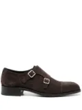 TOM FORD Elkan suede monk shoes - Brown