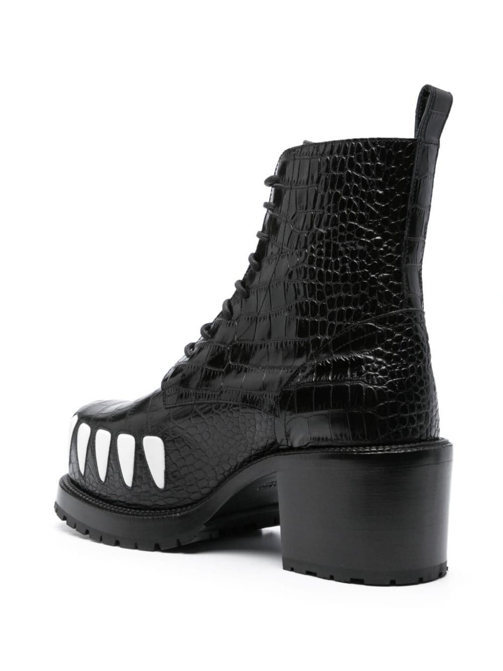Shop Walter Van Beirendonck Hyper Glam 85mm Leather Boots In Black Croco