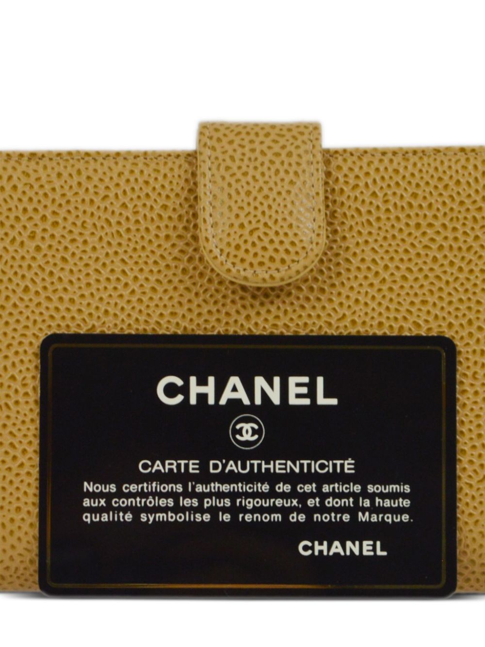 CHANEL 2000 CC-stitch leather wallet Women