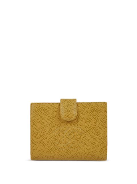 HOT SALE CHANEL 2000 CC-stitch leather wallet Women