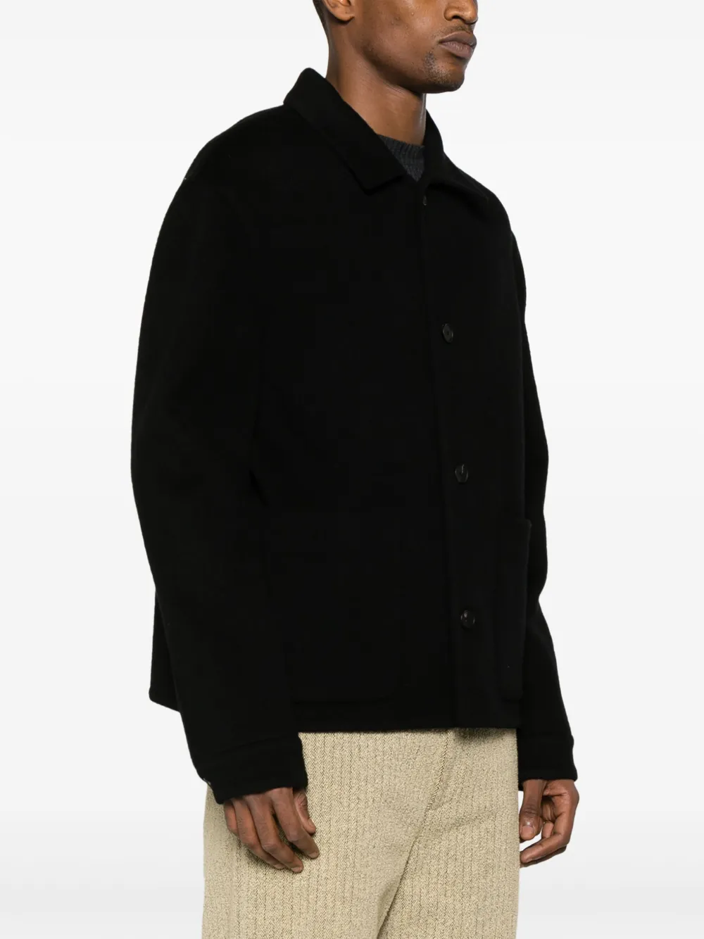 Givenchy Shirtjack van wolmix Zwart