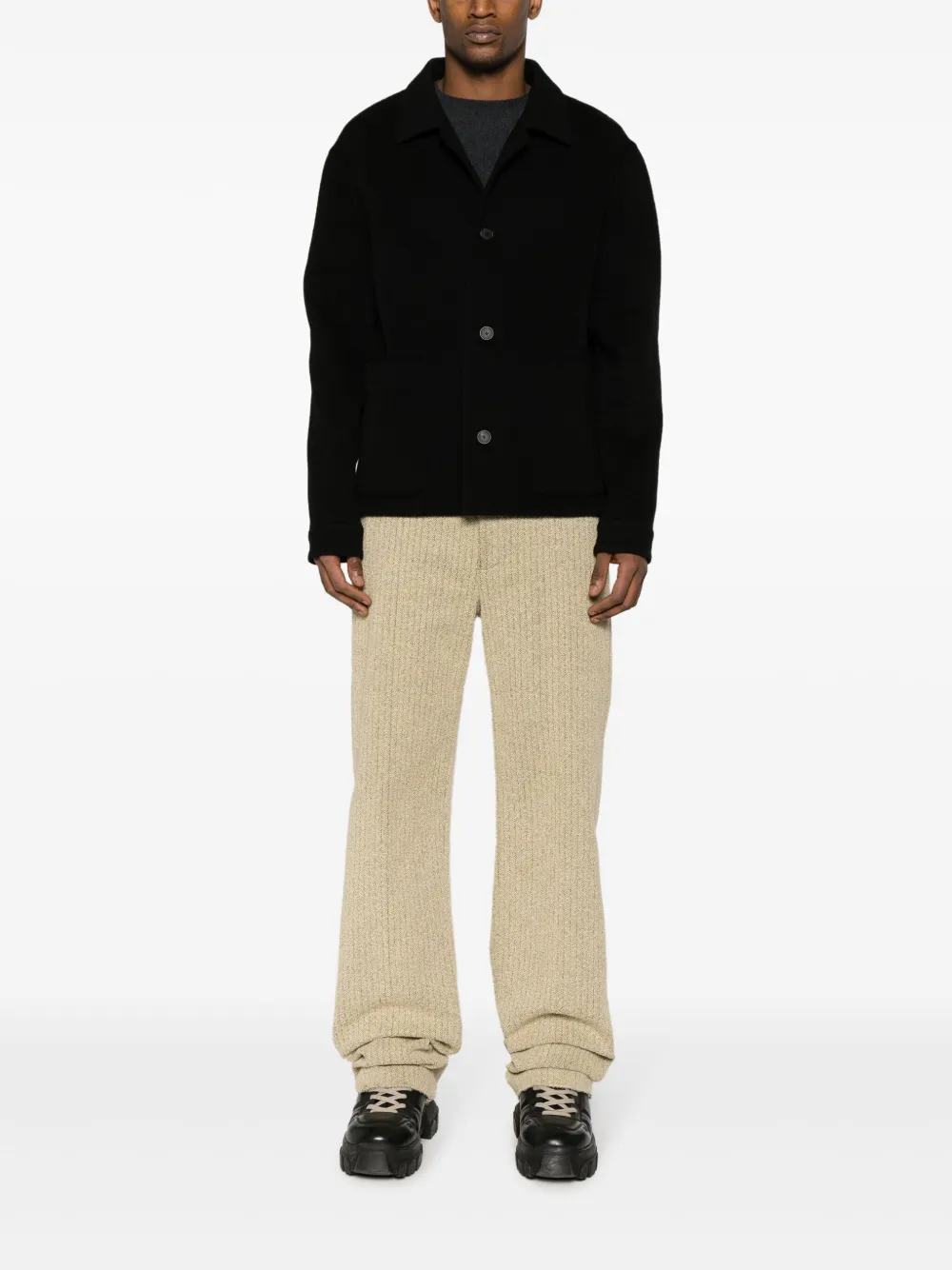 Givenchy Shirtjack van wolmix Zwart