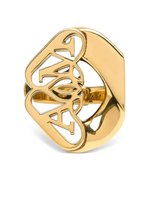 Alexander McQueen Anel Seal com logo