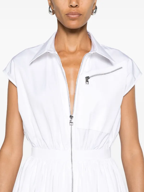 【Alexander McQueen】★belted cotton shirtdress Alexander McQueen Belted Cotton Shirtdress | White | FARFETCH