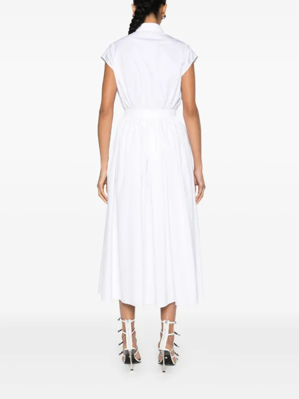 【Alexander McQueen】★belted cotton shirtdress Alexander McQueen Belted Cotton Shirtdress | White | FARFETCH
