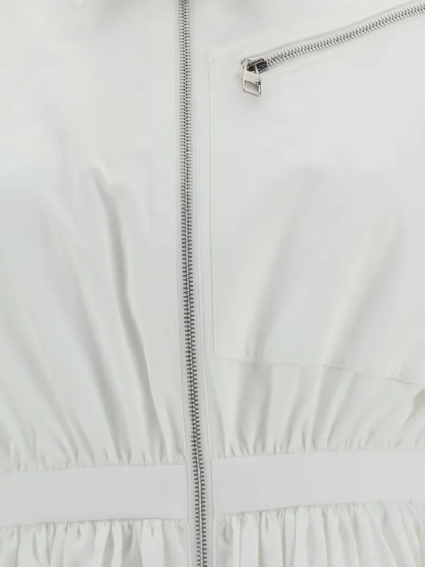 Alexander McQueen Belted Cotton Shirtdress | White | FARFETCH