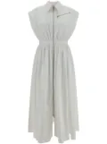 Alexander McQueen belted cotton shirtdress - White