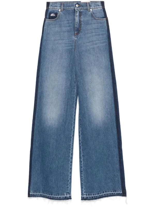 Alexander McQueen logo-plaque Jeans | Blue | FARFETCH