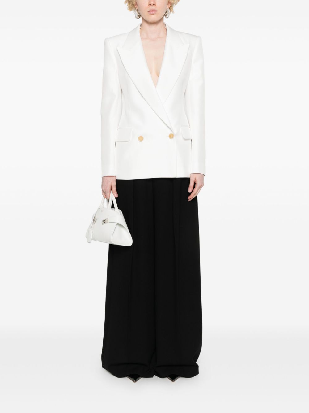 Alexander McQueen double-breasted blazer - White