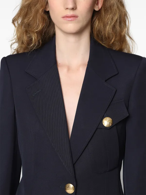 Alexander McQueen Military single-breasted Blazer | Blue