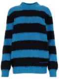 Alexander McQueen striped cotton jumper - Blue