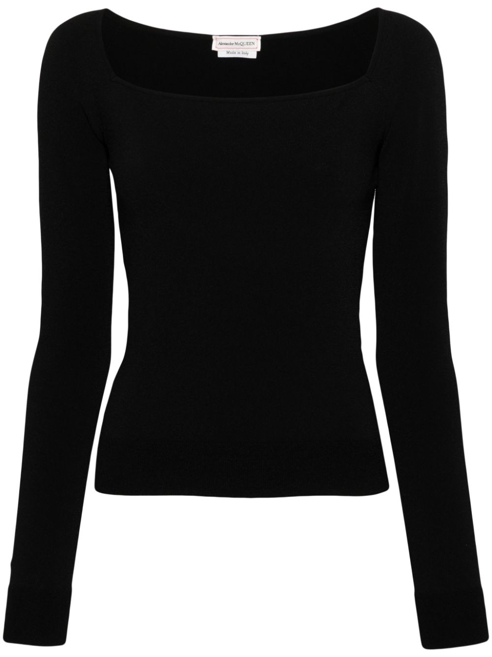 Alexander McQueen ribbed-knit top - Black