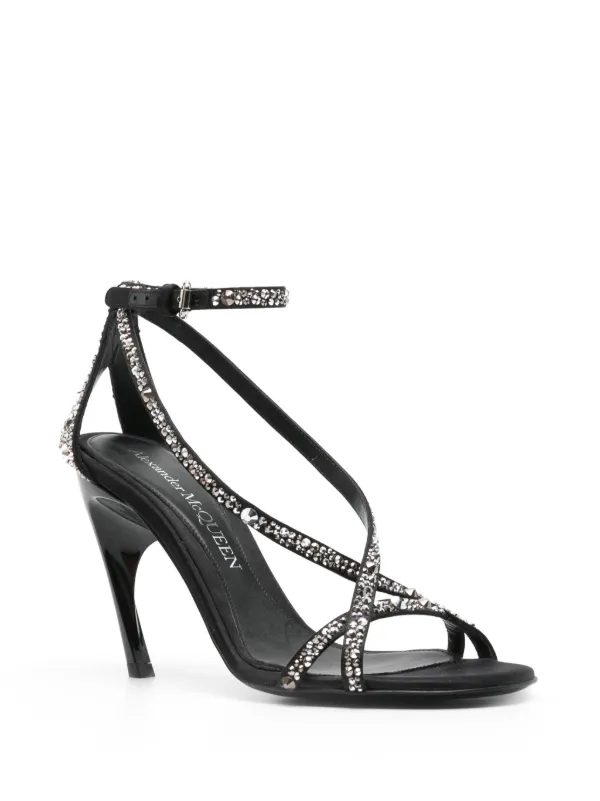 Alexander McQueen 95mm Armadillo Sandals | Black | FARFETCH HK