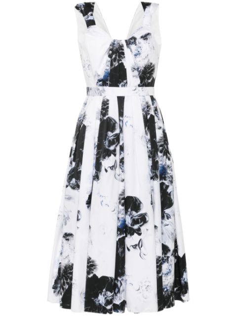 Alexander McQueen Chiaroscuro midi dress Women