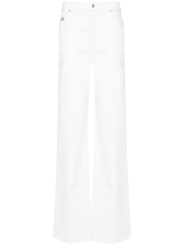 Alexander McQueen Logo-plaque Jeans in White